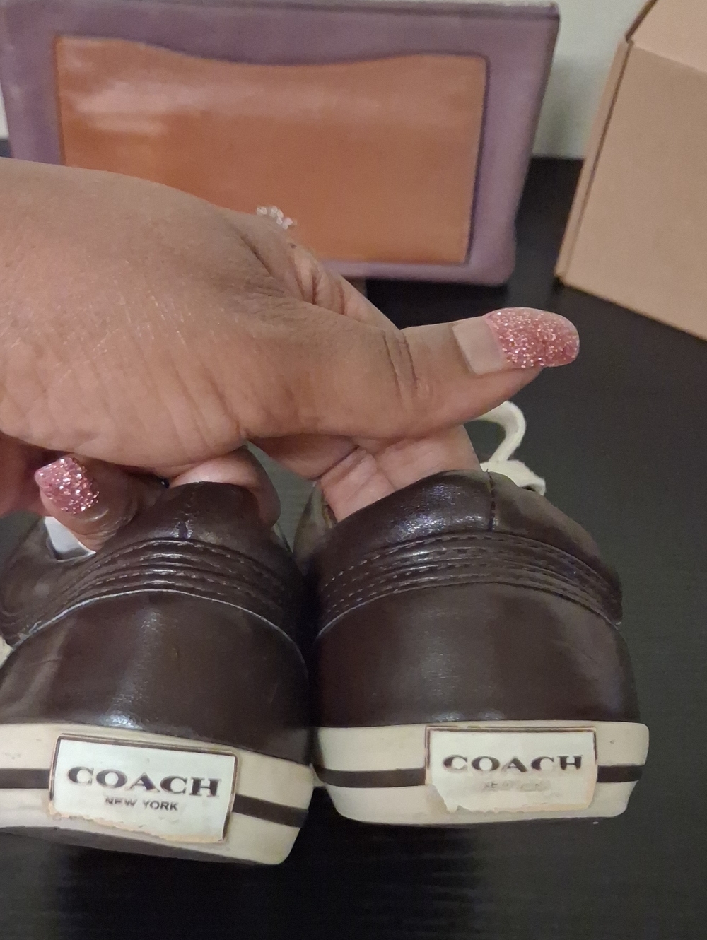 Coach BUNDLE CLUTCH AND SNEAKERS SIZE 7.5 - Picture 10 of 16